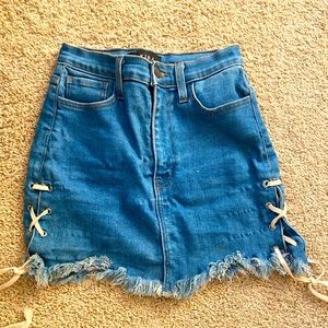 Denim skirts with ties